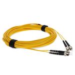 Picture of 20m ST (Male) to ST (Male) OS2 Straight Yellow Duplex Fiber OFNR (Riser-Rated) Patch Cable