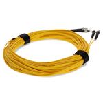 Picture of 39m ST (Male) to ST (Male) OS2 Straight Yellow Duplex Fiber OFNR (Riser-Rated) Patch Cable