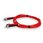 Picture of 3m ST (Male) to ST (Male) OM2 Straight Red Duplex Fiber OFNR (Riser-Rated) Patch Cable