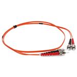 Picture of 3m ST (Male) to ST (Male) Orange OM2 Duplex Fiber OFNR (Riser-Rated) Patch Cable