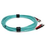 Picture of 3m ST (Male) to ST (Male) Aqua OM3 Duplex Fiber OFNR (Riser-Rated) Patch Cable