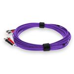 Picture of 3m ST (Male) to ST (Male) OM4 Straight Purple Duplex Fiber OFNR (Riser-Rated) Patch Cable