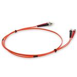 Picture of 3m ST (Male) to ST (Male) Orange OM1 Duplex Fiber OFNR (Riser-Rated) Patch Cable