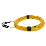 Picture of 42m ST (Male) to ST (Male) OS2 Straight Yellow Duplex Fiber OFNR (Riser-Rated) Patch Cable
