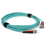 Picture of 4m ST (Male) to ST (Male) Aqua OM3 Duplex Fiber OFNR (Riser-Rated) Patch Cable