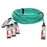 Picture of MSA and TAA 400GBase-AOC QSFP-DD to 4xQSFP56 Active Optical Cable (850nm, MMF, 25m)