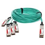 Picture of MSA and TAA 400GBase-AOC QSFP-DD to 4xQSFP56 Active Optical Cable (850nm, MMF, 3m)