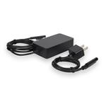 Picture of Microsoft® Q4Q-00001 Compatible 65W 15V at 4A Black Magnetic Tip Laptop Power Adapter and Cable