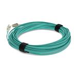 Picture of 15m HP® QK735A Compatible LC (Male) to LC (Male) OM4 Straight Aqua Duplex Fiber OFNR (Riser-Rated) Patch Cable