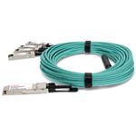 Picture of MSA and TAA Compliant 40GBase-AOC QSFP+ to 4xSFP+ Active Optical Cable (850nm, MMF, 20m)