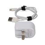 Picture of 1m USB 2.0 (A) Male to Lightning Male 5V at 2.4A White Cable with wall charger