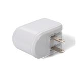 Picture of NEMA 1-15P Male to 2xUSB 2.0 (A) Female 5V at 2.4A, or 5V at 1A Dual port Wall Charger For Use With Standard US AC Wall Plugs White