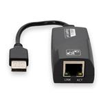Picture of USB 2.0 (A) Male to RJ-45 Female Gray & Black Adapter