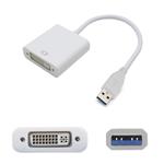 Picture of USB 3.0 (A) Male to DVI-I (29 pin) Female White Adapter Including 1ft Cable