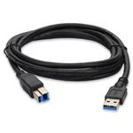 Picture of 1ft USB 3.0 (A) Male to USB 3.0 (B) Male Black Cable