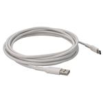 Picture of 1m USB-C Male to USB 2.0 (A) Male White Sync and Charge Cable