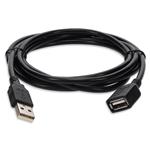 Picture of 5PK 6ft USB 2.0 (A) Male to Female Black Cables