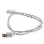 Picture of 1m USB 2.0 (A) Male to USB 2.0 (B) Male White Cable