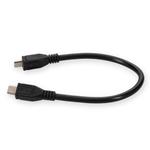 Picture of 5in Micro-USB 2.0 (B) Male to USB 2.0 (A) Female Black Cable