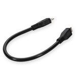 Picture of 0.2m Micro-USB 2.0 (B) Male to USB 2.0 (A) Male Black Cable