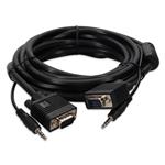 Picture of 5PK 15ft VGA Male to Male Black Cables Includes 3.5mm Audio Port Max Resolution Up to 1920x1200 (WUXGA)