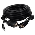Picture of 50ft VGA Male to Male Black Cable Includes 3.5mm Audio Port Max Resolution Up to 1920x1200 (WUXGA)