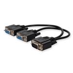 Picture of VGA Male to 2xVGA Female Black Adapter Max Resolution Up to 1920x1200 (WUXGA)