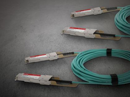Picture for blogpost QSFP28 112G active optical cables (AOCs) support full data rates of 112G OTU4